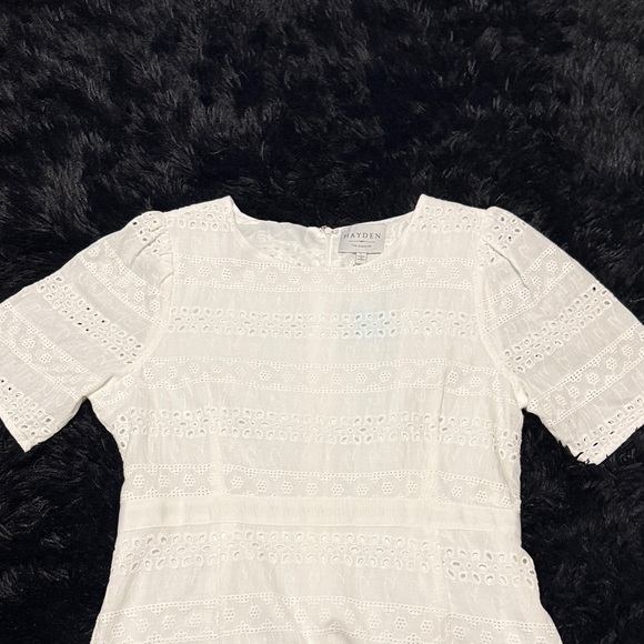 Hayden White Eyelet Midi Dress - Picture 11 of 11
